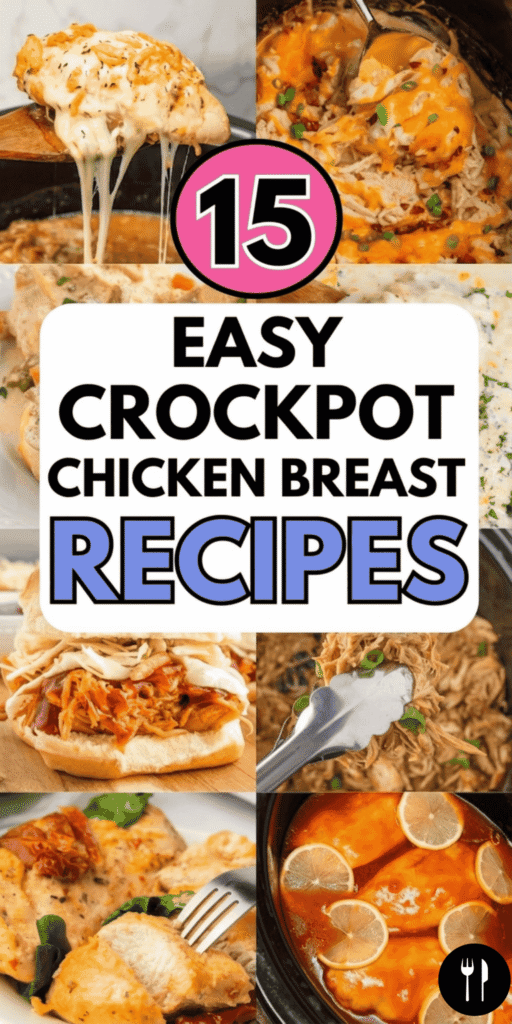 Looking for easy chicken breast dinner ideas? These crockpot chicken breast recipes are perfect for busy nights when you need simple, family friendly crock pot meals. This collection includes dump and go crockpot dinners made with boneless chicken breast that cook low and slow for tender, juicy results. You’ll find crockpot chicken breast recipes shredded for sandwiches and tacos, creamy crockpot chicken breast recipes pasta dishes, comforting crockpot chicken breast recipes soup, and even flavorful crockpot chicken breast recipes Asian style meals. These easy slow cooker recipes are great spring crockpot meals, summer crockpot meals, and weeknight dinners. Perfect for feeding a crowd, meal prep, or making simple crockpot chicken breast recipes the whole family will love.