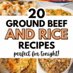 Looking for easy meals with ground beef that are filling and budget friendly? These ground beef and rice recipes are perfect for busy nights and lazy dinners. This collection includes hamburger meat and rice recipes easy enough for weeknights, plus ground beef fried rice, rice bowls with ground beef, and comforting casseroles. You’ll find cheese ground beef and rice casserole, French onion ground beef and rice, and classic ground beef and rice skillet meals. There are also stuffed bell peppers ground beef and rice and hearty ground beef and rice soup options. These ground beef recipes for dinner are simple, satisfying, and perfect for meal prep or feeding the whole family.