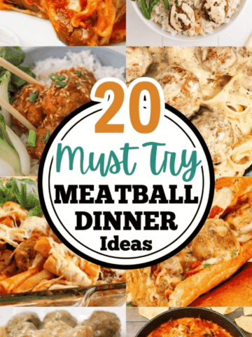 Meatballs are one of the most versatile and family-friendly ingredients you can use for dinner. Whether you’re cooking with homemade meatballs or using convenient frozen or premade ones, they make it easy to create satisfying meals with very little effort. From classic Italian flavors to saucy comfort food dishes, meatballs work well in everything from pasta and rice bowls to slow cooker meals and hearty skillet dinners. In this collection of 20 meatball dinner ideas, you’ll find plenty of easy recipes perfect for busy weeknights and family meals. There are Italian meatball dinners, Swedish meatball dishes, crockpot meatball recipes, and quick meals made with frozen meatballs that come together fast. With options featuring beef, chicken, turkey, and pork meatballs, plus saucy meatball dishes, stuffed meatballs, and comforting meatball and rice meals, these recipes are perfect for feeding hungry families with simple and delicious dinners.