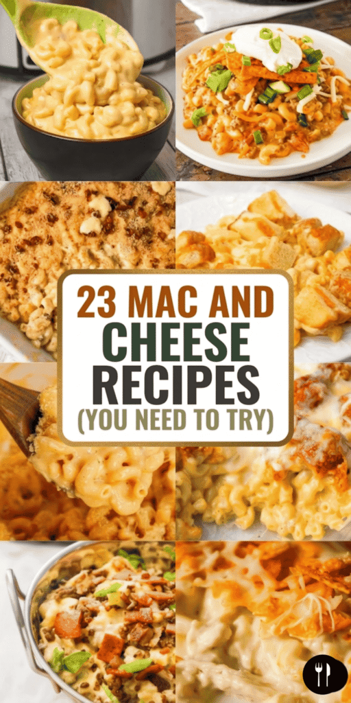 23 mac and cheese recipes for dinner that take classic comfort food to the next level. This roundup includes baked mac and cheese, stovetop mac and cheese, crock pot mac and cheese, and one pot mac and cheese recipes that are creamy, cheesy, and easy to make. Discover mac and cheese with chicken, ground beef, bacon, and lobster along with loaded mac and cheese with crunchy toppings like breadcrumbs, Ritz crackers, and Doritos. You’ll find extra creamy recipes using heavy cream, half and half, cream cheese, mozzarella, pepper jack, and cheese soup. These homemade mac and cheese recipes are perfect for kids, families, Thanksgiving dinners, parties, meal prep, freezer meals, and feeding a crowd.