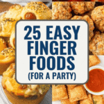 25 easy appetizer recipes and finger foods perfect for parties, holidays, and gatherings. This roundup includes cold finger foods, baked appetizers, air fryer snacks, shrimp appetizers, chicken bites, and simple bite-sized party foods. You’ll find easy party snacks like appetizer cups, budget friendly finger foods, and quick appetizers that are perfect for Christmas parties, New Year’s Eve, birthdays, girls night gatherings, and buffets. These easy appetizers for a party are simple to make, great for make ahead prep, and perfect for serving a crowd. If you need fast appetizers, simple party finger foods, or budget friendly appetizers for kids and adults, this list has plenty of delicious ideas.