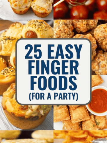 25 easy appetizer recipes and finger foods perfect for parties, holidays, and gatherings. This roundup includes cold finger foods, baked appetizers, air fryer snacks, shrimp appetizers, chicken bites, and simple bite-sized party foods. You’ll find easy party snacks like appetizer cups, budget friendly finger foods, and quick appetizers that are perfect for Christmas parties, New Year’s Eve, birthdays, girls night gatherings, and buffets. These easy appetizers for a party are simple to make, great for make ahead prep, and perfect for serving a crowd. If you need fast appetizers, simple party finger foods, or budget friendly appetizers for kids and adults, this list has plenty of delicious ideas.