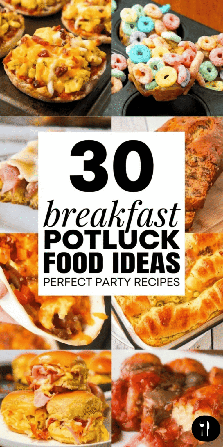 30 breakfast potluck ideas perfect for work, school events, and holiday gatherings. This roundup includes savoury and sweet recipes that are easy to bring and simple to serve a crowd. You’ll find breakfast potluck ideas crock pot style, make ahead breakfast casseroles, cold breakfast potluck ideas, and baked brunch dishes that travel well. These easy breakfast potluck ideas for work and school are perfect for office breakfast potlucks, brunch potluck ideas, Christmas breakfast potluck ideas, and Easter breakfast potluck ideas. With both savoury breakfast dishes and sweet breakfast treats, these simple recipes are perfect for parties, holiday gatherings, and feeding a crowd at morning events.