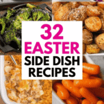 32 Easter dinner side dishes perfect for your holiday meal with family and friends. This collection includes easy Easter side dishes like creamy potato recipes, vegetable sides, fresh salads, and classic holiday favorites that pair perfectly with Easter ham. You’ll find quick Easter side dishes, make ahead Easter side dishes, crockpot Easter side dishes, and cold Easter side dishes that are great for preparing ahead of time. These Easter meal side dishes are perfect for Easter lunch, Easter brunch gatherings, and feeding a crowd. From Easter potato side dishes to fresh vegetable recipes, these are some of the best Easter side dishes for a complete holiday meal.