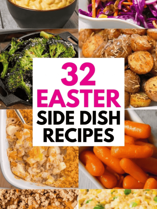 32 Easter dinner side dishes perfect for your holiday meal with family and friends. This collection includes easy Easter side dishes like creamy potato recipes, vegetable sides, fresh salads, and classic holiday favorites that pair perfectly with Easter ham. You’ll find quick Easter side dishes, make ahead Easter side dishes, crockpot Easter side dishes, and cold Easter side dishes that are great for preparing ahead of time. These Easter meal side dishes are perfect for Easter lunch, Easter brunch gatherings, and feeding a crowd. From Easter potato side dishes to fresh vegetable recipes, these are some of the best Easter side dishes for a complete holiday meal.