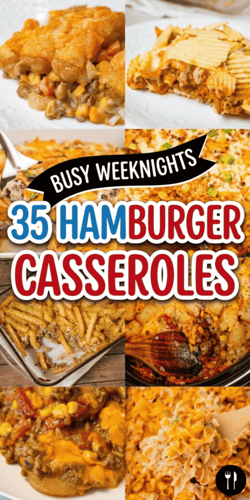 35 hamburger casserole recipes perfect for busy weeknight dinners and easy family meals. This roundup includes some of the best hamburger casserole recipes made with ground beef and simple ingredients. You’ll find hamburger potato casserole recipes, hamburger tater tot casserole recipes, hamburger noodle casserole recipes, and hamburger rice casseroles that are hearty and filling. There are also hamburger hashbrown casserole dishes, Mexican hamburger casserole recipes, and hamburger casserole recipes crockpot style for easy slow cooker dinners. From hamburger casserole with egg noodles and hamburger casserole with biscuits to hamburger pasta casserole and cowboy hamburger casserole, these ground beef recipes are perfect for feeding a crowd and kid friendly dinners.