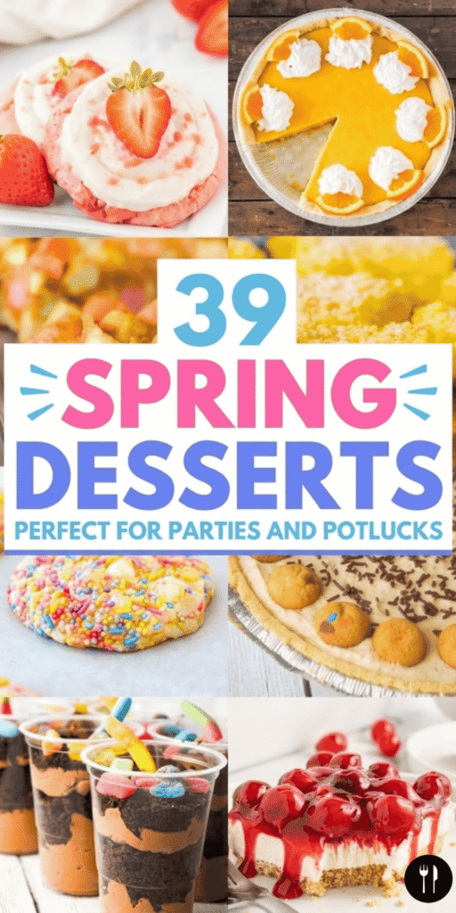 Looking for the best spring dessert recipes to celebrate the season? This collection of 39 easy spring desserts is packed with fresh, fun ideas perfect for any occasion. You’ll find cute Easter desserts, spring baked goods, and spring cookies that are perfect for parties, bake sales, and family gatherings. These spring time desserts include make ahead options, spring desserts for a crowd, and easy treats that are great for entertaining. From light and fruity summer dessert recipes to classic spring baking recipes, these desserts are perfect for Easter dessert ideas, spring desserts for kids, and spring desserts for dinner party menus.