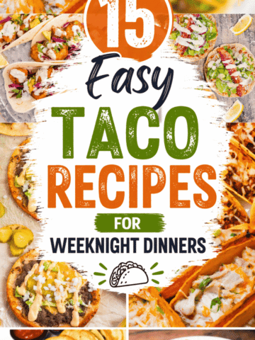 Looking for easy taco recipes to upgrade your weeknight meals? This collection of 15 easy taco recipes is packed with taco dishes perfect for Taco Tuesday recipes, quick family meals, and fast dinners. From crispy beef tacos and crunchy taco recipes to buffalo chicken tacos and classic chicken tacos, these taco recipes for dinner are full of bold Mexican dinner recipes flavor. You’ll find taco bar ideas, crockpot street tacos, beef street tacos recipe options, and oven baked tacos with melted cheese. Perfect for taco night ideas, meal ideas cheap, and easy comfort food, these Mexican meals are great for busy nights and crowd pleasing recipes everyone will love.