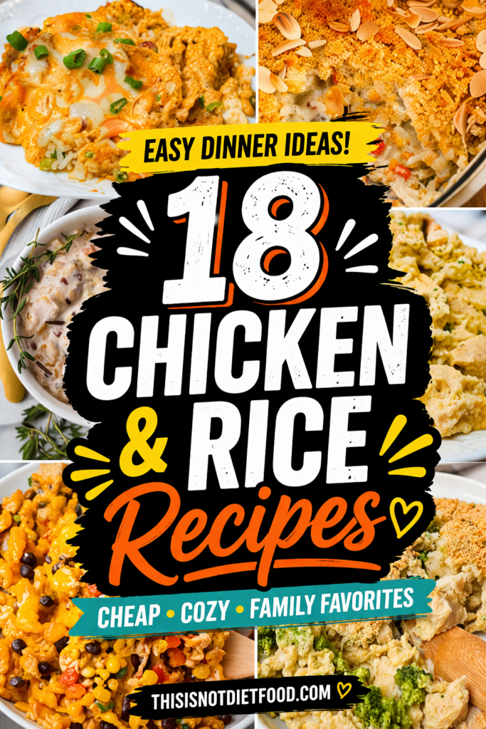 These Chicken And Rice Dinner Ideas are perfect when you need an Easy Homemade Dinner that the whole family will love. Featuring everything from One Pot Chicken And Rice to baked Chicken And Rice Casserole With Chicken Broth, this list is packed with comfort food classics. Whether you prefer Chicken And White Rice Recipes or creamy dishes like Cream Of Chicken And Rice and Chicken And Rice With Cream Of Mushroom, these meals are simple and satisfying. Ideal for Lazy Dinners, these Chicken And Rice Recipes use pantry staples like Cream Of Chicken Soup and rice to create hearty weeknight meals. From Chicken Breast Recipes Rice to Rice Dinners loaded with flavor, these dishes are perfect for Family Friendly Supper Ideas and Easy Meals For Dinner Chicken lovers.