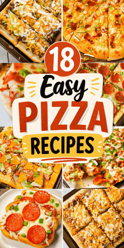 If you need Easy Pizza Recipes that actually work on busy nights, this list of 18 Easy Pizza Recipes is packed with everything from Pizza Casserole to Flatbread Pizza Recipes and bold Unique Pizza Ideas. You’ll find Pizza Recipes Homemade, Homemade Pizza Recipe Easy, and even Pizza Oven Recipes for next-level results. Whether you’re craving Deep Dish, Greek Pizza Recipe, or a loaded Supreme Pizza Recipe, this roundup has all the Pizza Topping Ideas you need. Try fun options like Chicken Pesto Pizza, Bbq Chicken Pizza, or even lighter Healthy Pizza Recipes and Low Calorie Dinners. Perfect for Quick Weeknight Meals, Family Dinner, or a cozy night in, these Quick And Easy Pizza Recipes use simple ingredient shortcuts for Good Pizza every time. Save these Best Pizza Recipes Ever for later!