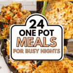 Need fresh Weeknight Dinner Ideas that don’t leave you buried in dishes? These 24 Easy One Pot Dinners are exactly what you need for quick and easy dinner recipes that actually fit real life. This roundup is packed with 1 Pot Meals, One Pot Dinner Ideas, and Quick One Pot Meals that are perfect for families, beginners, and anyone craving simple comfort food without the mess. From creamy garlic pasta to ground beef recipes for dinner, skillet potatoes, and hearty casserole recipes for dinner, these meals deliver big flavor fast. Whether you're looking for 30 Minute Meals, Cheap One Pot Meals, or Lazy Dinners, you’ll find something here. These easy one-pan meal ideas are perfect for weeknight dinner recipes easy enough for even the busiest nights. Save these One Pot Meals Under 30 Minutes now!