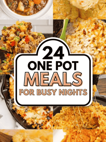 Need fresh Weeknight Dinner Ideas that don’t leave you buried in dishes? These 24 Easy One Pot Dinners are exactly what you need for quick and easy dinner recipes that actually fit real life. This roundup is packed with 1 Pot Meals, One Pot Dinner Ideas, and Quick One Pot Meals that are perfect for families, beginners, and anyone craving simple comfort food without the mess. From creamy garlic pasta to ground beef recipes for dinner, skillet potatoes, and hearty casserole recipes for dinner, these meals deliver big flavor fast. Whether you're looking for 30 Minute Meals, Cheap One Pot Meals, or Lazy Dinners, you’ll find something here. These easy one-pan meal ideas are perfect for weeknight dinner recipes easy enough for even the busiest nights. Save these One Pot Meals Under 30 Minutes now!