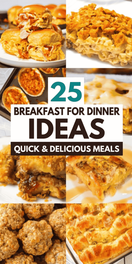 Looking for easy dinner recipes for family that everyone will actually eat? These breakfast for dinner ideas are perfect for busy weeknights, lazy dinners, and kid friendly dinners. This roundup is packed with breakfast meal ideas like sausage and egg breakfast recipes, skillet breakfast recipes, and breakfast baking ideas. You’ll find simple breakfast ideas, breakfast entree ideas, and creative breakfast for dinner ideas using eggs, sausage, and pantry staples. From make ahead egg dishes for breakfast to fun and easy breakfast ideas, these breakfast dinner recipes double as easy lunch ideas and simple dinner ideas with eggs. Perfect for quick, cozy, and satisfying dinner ideas easy enough for any night.