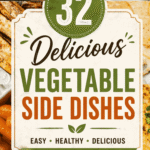 Looking for the best veggie side dishes that actually get eaten? This roundup of 32 easy vegetable sides is packed with healthy dinner recipes, simple healthy sides for dinner, and easy dinner recipes for family nights. From cauliflower recipes and green beans almondine to truffle green beans, corn succotash, and sauteed broccolini recipe ideas, these veggie side dish recipes are perfect for weeknight veggie sides or side dishes for parties. You’ll find air fryer recipes, oven-baked sides, and dump and go crockpot side dishes that make dinner ideas easy. Whether you need sides dishes with steak, side dishes with tri tip, or cheap sides for dinner, this list has all the veggie dinner sides you need.