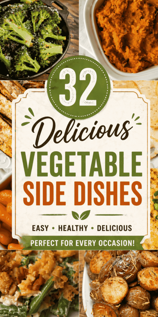 Looking for the best veggie side dishes that actually get eaten? This roundup of 32 easy vegetable sides is packed with healthy dinner recipes, simple healthy sides for dinner, and easy dinner recipes for family nights. From cauliflower recipes and green beans almondine to truffle green beans, corn succotash, and sauteed broccolini recipe ideas, these veggie side dish recipes are perfect for weeknight veggie sides or side dishes for parties. You&rsquo;ll find air fryer recipes, oven-baked sides, and dump and go crockpot side dishes that make dinner ideas easy. Whether you need sides dishes with steak, side dishes with tri tip, or cheap sides for dinner, this list has all the veggie dinner sides you need.