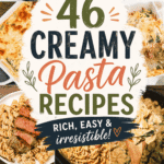 If you’re craving comfort food, these creamy pasta recipes are about to become your go-to for weeknight dinner. From cheesy garlic spaghetti and creamy garlic parmesan pasta to Cajun chicken pasta and baked pasta recipes, this collection is loaded with easy pasta dinner ideas. Perfect for lazy dinners, quick meals, or even dinner date recipes, you’ll find simple recipes with spaghetti noodles, creamy chicken pasta, and budget-friendly pasta ideas. Whether you need easy lunch ideas or something easy to cook for dinner, these creamy pasta dishes deliver rich flavor with minimal effort. Save these best pasta recipes now for fast family dinners!