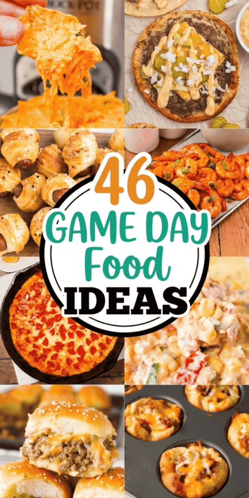 If you&rsquo;re planning the ultimate football spread, these 46 Game Day Food ideas are exactly what you need to impress a hungry crowd. This roundup is loaded with Tailgate Food Ideas, Gameday Snacks, and easy Football Sunday Food that works for everything from casual get-togethers to full-on Super Bowl parties. You&rsquo;ll find tons of Gameday Appetizers, Slider Recipes, and Easy Appetizers For A Party that are perfect for feeding a group without stress. From cheesy dips and Salty Dip options to hearty Beef Appetizers and Chicken Dips Recipes, this list covers it all. Whether you're looking for Quick Finger Foods For Party trays, Easy Make Ahead Dips, or Crockpot Recipes that stay warm all day, these Game Day Meals are designed for maximum flavor with minimal effort. Perfect for any Football Tailgate Food spread.