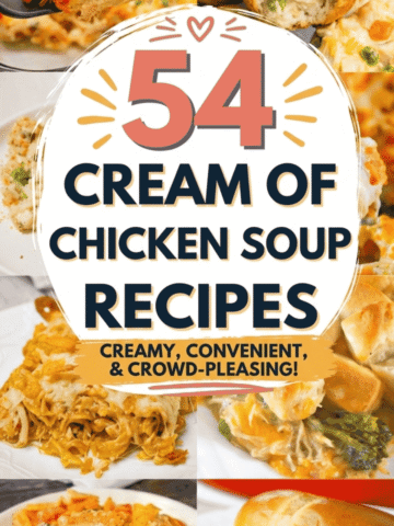Looking for easy weeknight dinners? These 54 cream of chicken soup recipes are packed with comforting, family-friendly meals like baked chicken with cream of chicken soup, creamy chicken soup crockpot recipes, and simple chicken casserole with soup. Whether you’re using Campbells cream of chicken or making homemade condensed cream of chicken soup, this collection is full of easy recipes using cream of chicken soup that deliver big flavor with minimal effort. From chicken soup bake ideas to chicken breast in cream of chicken soup, you’ll find everything from creamy soup recipes easy to hearty chicken soups and stews. Perfect for busy nights, budget meals, and cozy dinners, these easy meals with cream of chicken soup are total lifesavers.