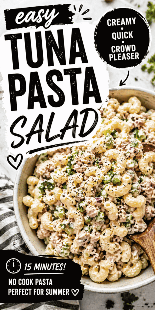 This creamy tuna pasta salad is one of the Best Tuna Pasta Salad Recipes for anyone looking for High Protein Recipes that don’t feel boring. Made with pantry staples, this Canned Tuna Recipe transforms into a rich, satisfying meal perfect for Healthy Lunch, Lunch Recipes, or Cold Meal Recipes. It works beautifully as a Tuna Pasta Salad With Yogurt or classic mayo-based version depending on your preference. Ideal for Healthy Meal Prep, Pasta Salad Meal Ideas, and Quick Pantry Meals, this recipe is proof that Easy Tuna Pasta doesn’t have to be bland. A must-save for your Healthy Food With Tuna rotation.