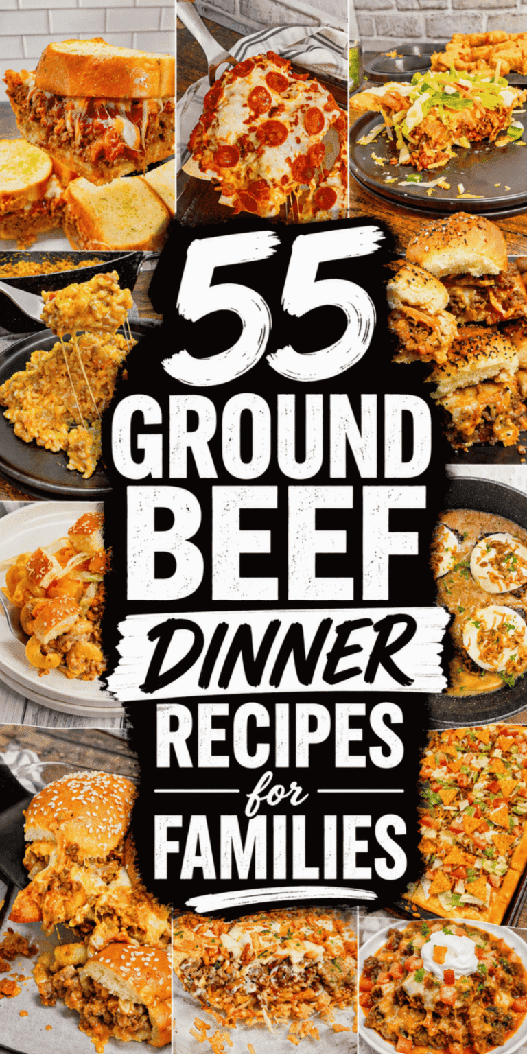 Looking for easy meals with ground beef that your whole family will actually eat? This collection of 55 ground beef dinner recipes for families is packed with quick dinner ideas, budget meals, one pot meals, skillet pasta recipes, cheesy casseroles and fast family dinners perfect for busy weeknights. From taco spaghetti recipe ideas and cheeseburger mac to beef casserole recipes, cheesy beef skillet dinners and ground beef pasta recipes, these comfort recipes dinners are loaded with flavour and simple ingredients. Whether you need lazy dinners, easy weeknight meals, beef and rice recipes simple enough for beginners or quick ground beef dinners using hamburger meat recipes, this roundup has something for everyone craving hearty beef dinner recipes and satisfying homemade meals.