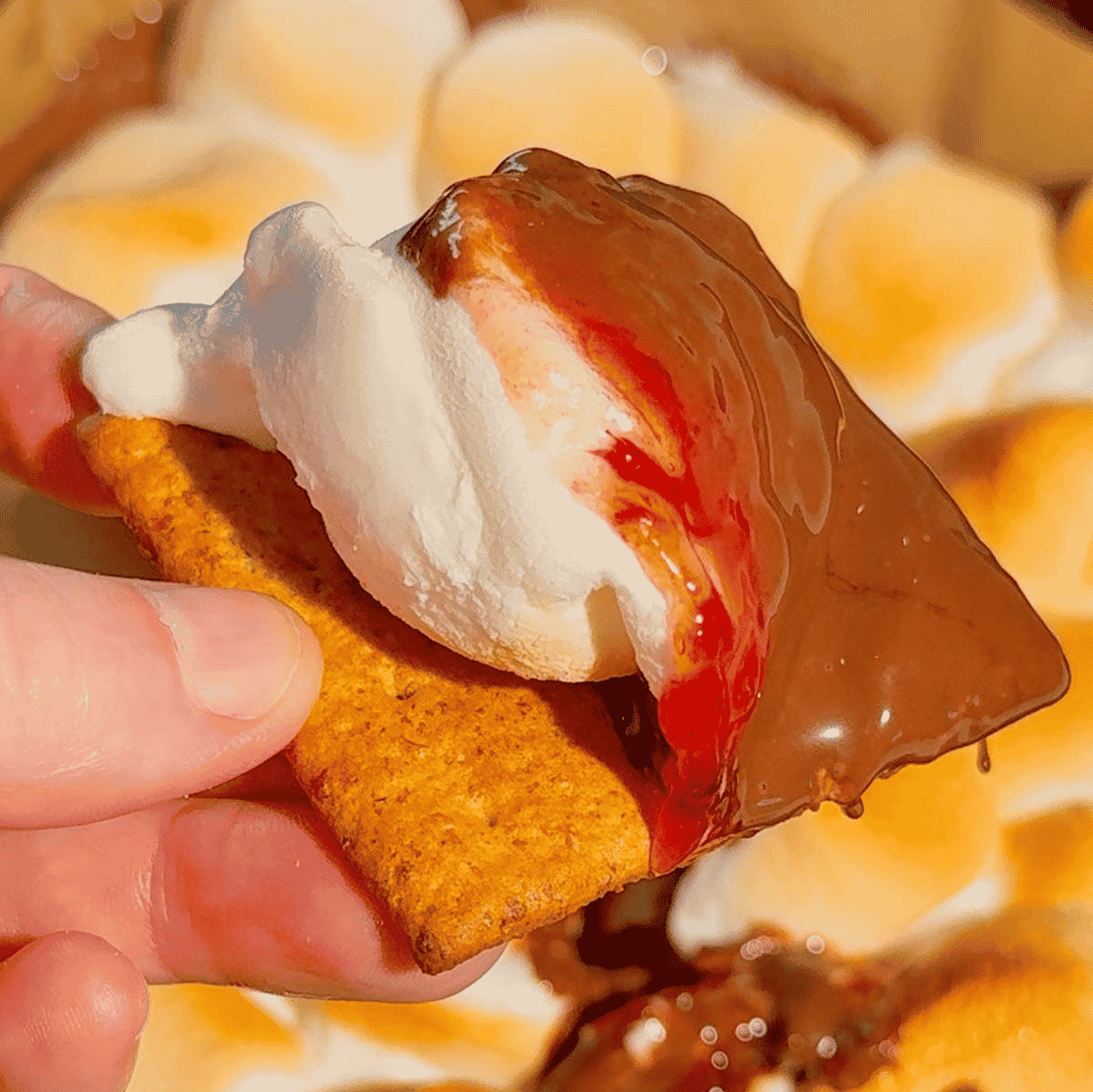 This Air Fryer Strawberry Nutella S’mores Dip is the ultimate easy dessert recipe for chocolate lovers, summer parties and cozy movie nights at home. Made with creamy Nutella, sweet strawberry pie filling and gooey toasted marshmallows, this air fryer dessert is a fun twist on classic campfire s’mores without needing a fire pit. Serve it warm with graham crackers, cookies, pretzels or fresh strawberries for the perfect sweet snack, party dessert or quick treat idea. If you love easy air fryer recipes, dessert dips, viral TikTok desserts, chocolate strawberry desserts, marshmallow treats and fun family dessert ideas, this easy s’mores dip recipe is a must try for sleepovers, date nights, birthday parties, holiday gatherings and summer entertaining.