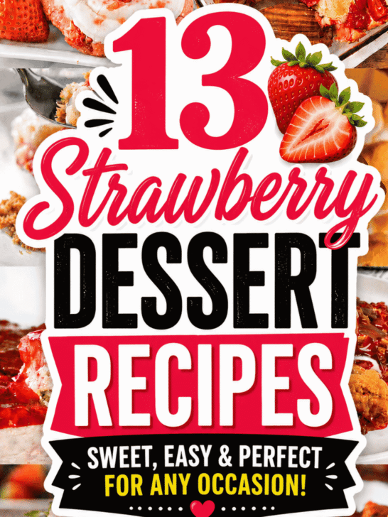 Looking for the best Strawberry Desserts to make this season? This collection of 13 Strawberry Dessert Recipes is packed with Easy Strawberry Desserts, No Bake Strawberry Desserts, Fresh Strawberry Desserts, and crowd-pleasing treats perfect for every occasion. From Strawberry Shortcake Cake, Strawberry Poke Cake, and Easy Strawberry Cheesecake to Strawberry Crunch Trifle, Strawberry Crunch Bars, Homemade Popsicles, Frozen Yogurt Bites, and Fresh Strawberry Crisp Recipes, you'll find plenty of inspiration for Weekend Brunch, Seasonal Celebration gatherings, bake sales, and family get-togethers. Whether you're searching for Recipes Using Fresh Strawberries, Quick And Easy Strawberry Desserts, Summer Pie Ideas, Strawberry Rhubarb Pie, Cake Mix Recipes, Poke Cakes, or Strawberry Cake Easy ideas, these Easy Dessert Recipes deliver sweet Simple Pleasures with every bite. Perfect for Baking, Creative Food lovers, Fresh Fruit desserts, and anyone who loves delicious homemade treats.