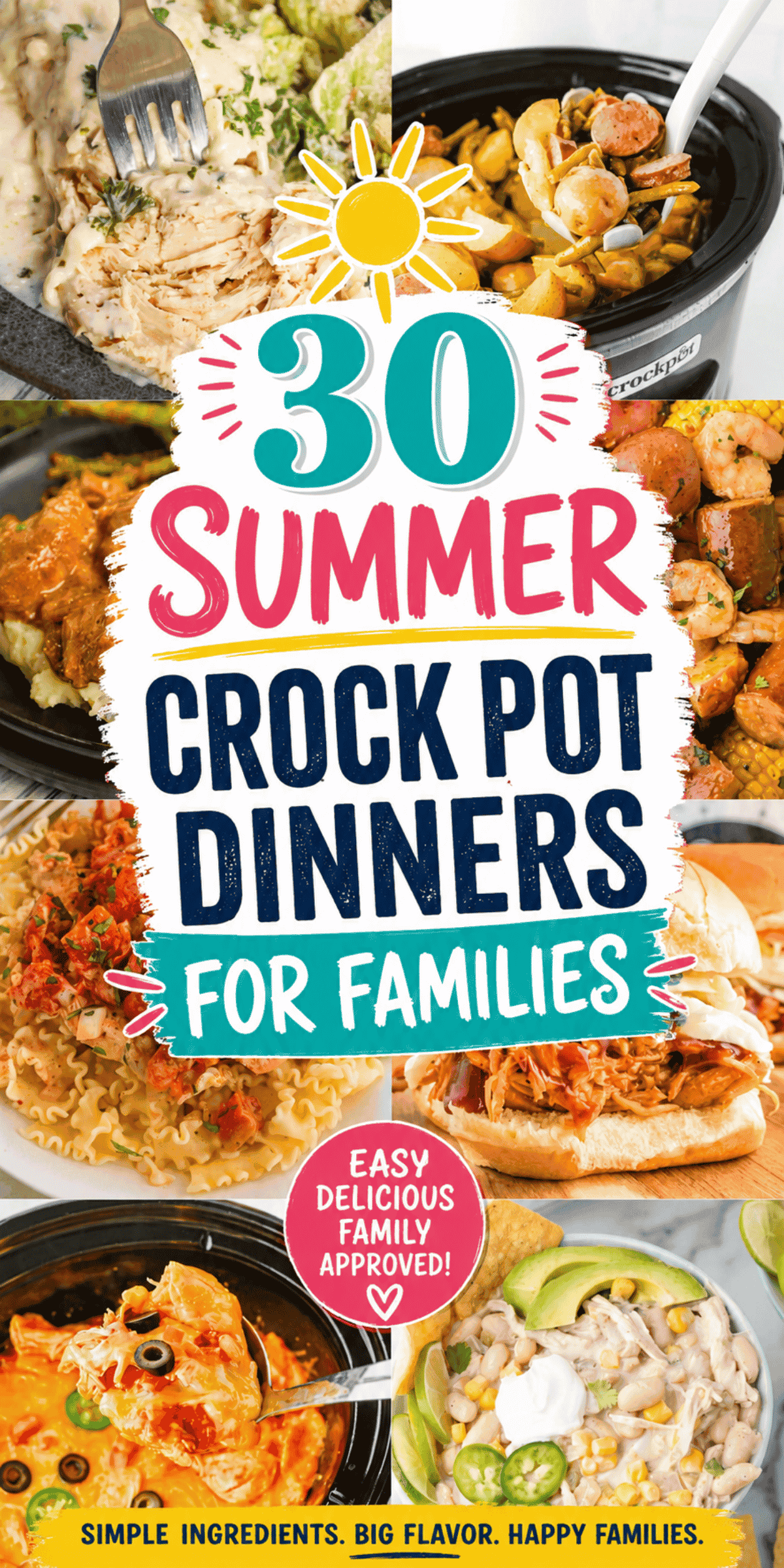 When the weather heats up, these Summer Crockpot Dinners make family meals effortless. This collection of 30 Summer Crock Pot Meals is packed with Dump And Go Crockpot Dinners, Easy Crock Pot Meals, hearty chicken recipes, beef favorites, pasta dinners, sandwiches, soups, and comforting family classics that let your slow cooker do all the work. These Summer Slow Cooker Recipes are perfect for busy weeknights, weekends at the lake, or days when it's simply too hot to turn on the oven. You'll discover Summer Crockpot Meals Dinners, Crock Pot Meals For Summer, Easy Summer Crockpot Recipes, healthy options, and crowd-pleasing favorites that everyone will request again and again. Whether you're meal planning or just need dinner to practically cook itself, these recipes make summer cooking stress free.