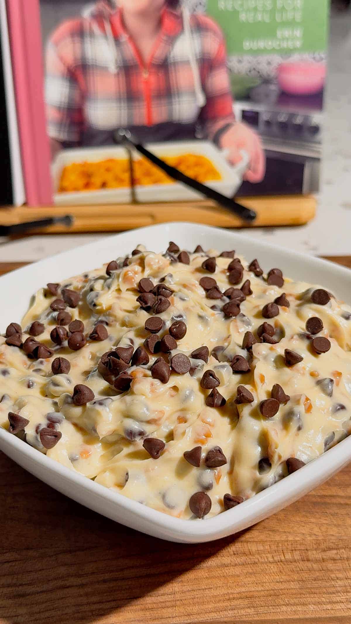 Looking for the ultimate Cookie Dough Dip recipe? This easy No Bake Dessert Dip is rich, creamy, and loaded with mini chocolate chips and crunchy toffee bits for the perfect sweet treat. Ready in just 10 minutes, this Chocolate Chip Cookie Dough Dip is ideal for parties, game day, movie nights, birthdays, potlucks, holiday dessert tables, and family gatherings. Serve it with graham crackers, vanilla wafers, pretzels, apple slices, strawberries, or cookies for an irresistible dessert everyone will love. If you need an easy dessert dip, sweet party snack, no bake dessert recipe, or crowd-pleasing treat, this homemade cookie dough dip is guaranteed to disappear fast and become a favorite for every occasion.