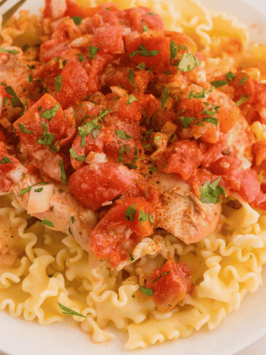 This Slow Cooker Chicken Paprikash is the ultimate comfort food dinner for busy weeknights. Tender chicken breasts cook low and slow with onions, tomatoes, and plenty of sweet paprika to create a rich, flavorful sauce that tastes like it simmered all day. A generous scoop of sour cream stirred in at the end gives this classic Hungarian-inspired dish its signature creamy texture. Serve it over egg noodles, rice, or mashed potatoes for a hearty family meal everyone will love. If you're looking for easy slow cooker chicken recipes, crock pot comfort food, cozy dinner ideas, or simple meals packed with flavor, this Chicken Paprikash recipe is a must-try. It's easy to prep, incredibly satisfying, and perfect for feeding a hungry crowd with minimal effort.