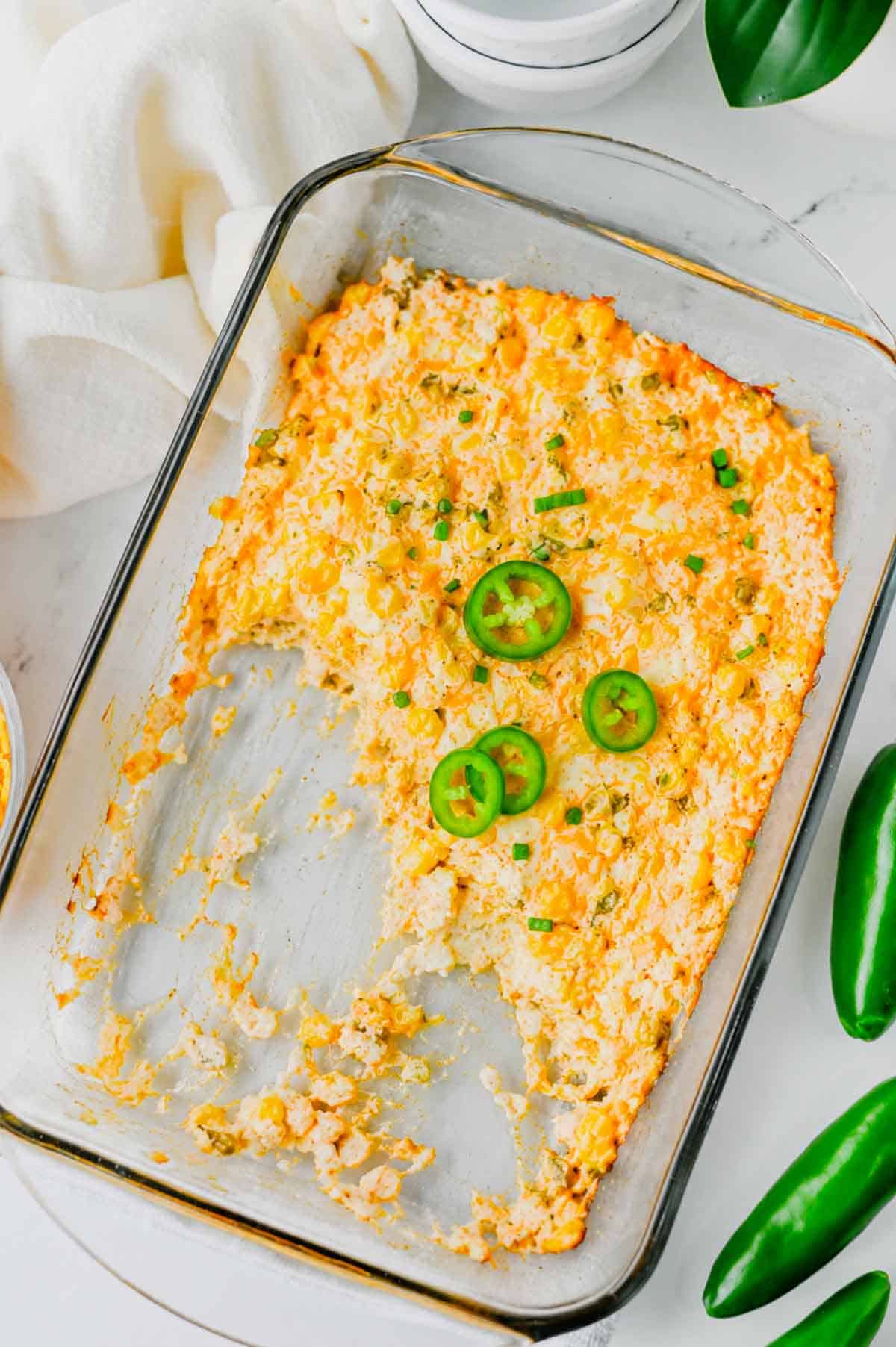 This Jalapeño Corn Dip is the ultimate party appetizer for anyone who loves bold flavor and easy entertaining. Made with sweet corn, cream cheese, sour cream, cheddar cheese, and fresh jalapeños, this creamy baked corn dip is hot, cheesy, and packed with just the right amount of heat. Whether you're searching for easy dip recipes, hot corn dip ideas, game day appetizers, party dips for a crowd, cheesy jalapeno dip recipes, or baked appetizer recipes, this one checks all the boxes. Perfect for potlucks, tailgates, holiday gatherings, BBQs, and family get-togethers, this spicy corn dip pairs perfectly with tortilla chips, crackers, or fresh veggies. Save this easy corn dip recipe for your next party and watch it disappear fast. It's a crowd-pleasing appetizer everyone will be asking for again and again.