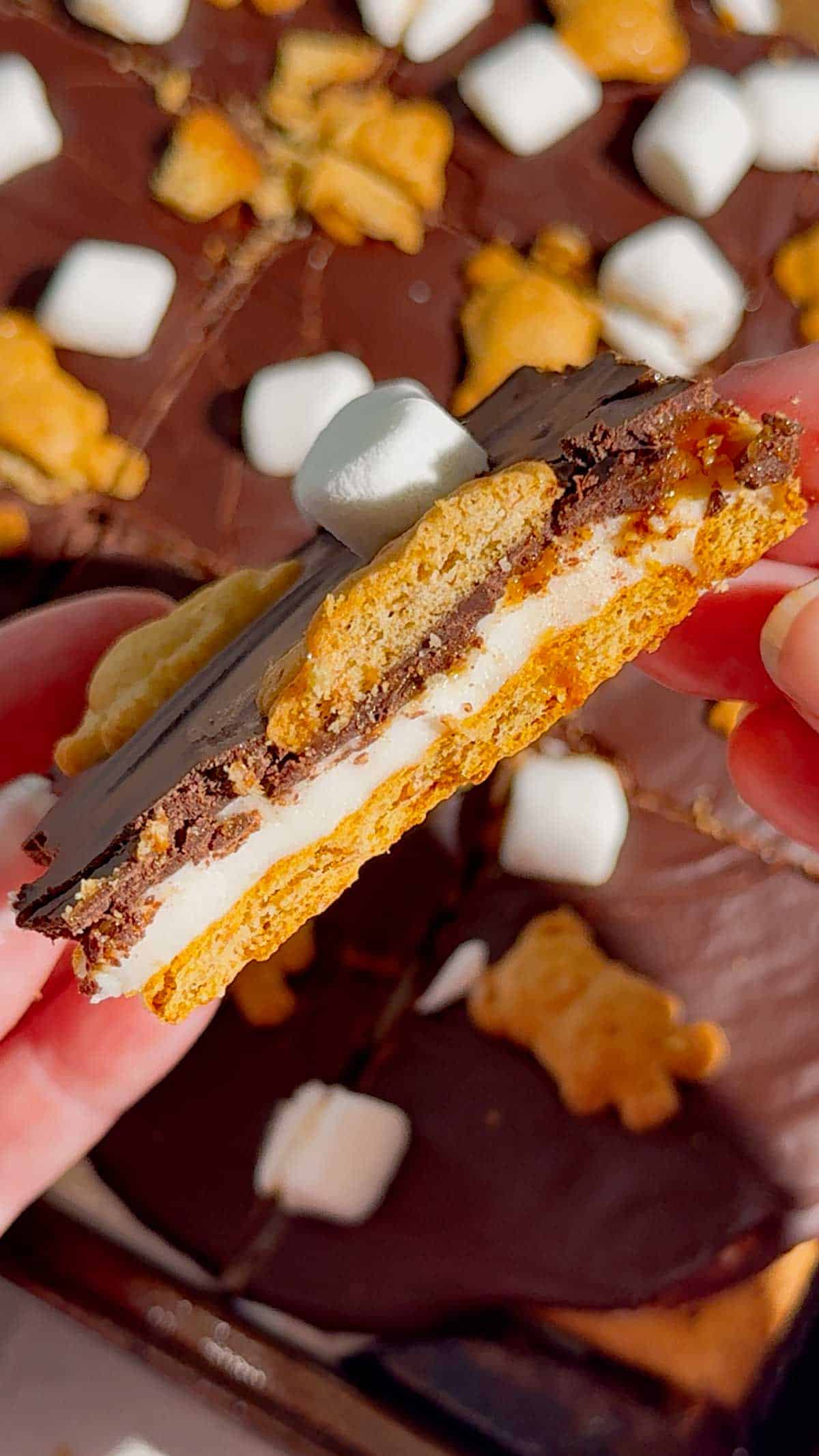 These No Bake Caramel S’mores Bars are the perfect easy dessert for summer parties, backyard BBQs, potlucks, family gatherings, and holiday celebrations. Made with layers of graham crackers, gooey marshmallow, creamy dulce de leche caramel, and rich melted chocolate, these no bake dessert bars deliver all the flavors of a classic campfire treat without turning on the oven. If you love easy no bake recipes, s’mores dessert bars, marshmallow desserts, chocolate caramel treats, and simple make ahead desserts, this recipe is a must-try. These chilled bars are sweet, chewy, crunchy, and packed with irresistible flavor, making them one of the best easy dessert recipes for feeding a crowd. Save this easy no bake s’mores recipe for your next party dessert table or summer dessert spread.