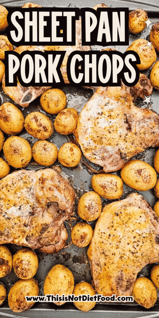 Looking for an easy Sheet Pan Dinner the whole family will love? These Sheet Pan Ranch Pork Chops and Potatoes are packed with flavor and perfect for busy weeknights. Juicy Pork Chops Recipes meet crispy roasted potatoes in this simple One Pan Meal that requires minimal prep and cleanup. If you're searching for Easy Pork Chop Recipes, Pork Chop Dinner Ideas, Sheet Pan Meals, Ranch Pork Chops, Oven Baked Pork Chops, or Quick Family Dinners, this recipe is a must-try. Made with tender pork chops, baby potatoes, ranch seasoning, and simple pantry spices, it's one of the best Easy Dinner Recipes for hectic evenings. Save this Pork And Potatoes Dinner for your collection of Weeknight Dinner Recipes, Comfort Food Recipes, Family Meals, and Easy Sheet Pan Recipes.