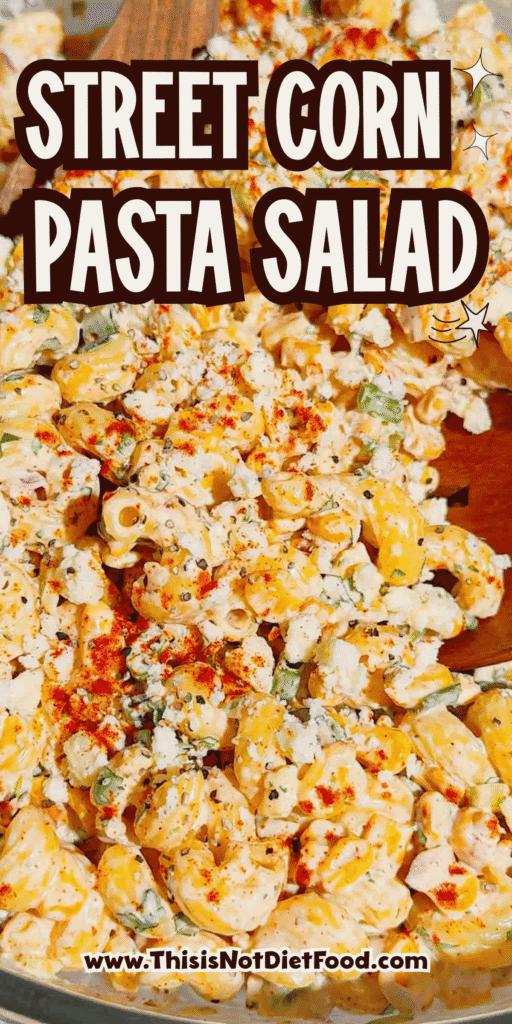 This Street Corn Pasta Salad is the ultimate Summer Pasta Salad for BBQs, potlucks, cookouts, and family gatherings. Made with tender cavatappi pasta, roasted corn, cotija cheese, red onion, green onions, fresh cilantro, and a creamy lime dressing, this Mexican Street Corn Pasta Salad is packed with bold flavor in every bite. If you're searching for Easy Pasta Salad Recipes, Corn Pasta Salad, Mexican Pasta Salad, Cold Pasta Salad Recipes, or Summer Side Dishes, this recipe is a must-try. Perfect for Backyard BBQ Food Ideas, Picnic Side Dishes, Potluck Recipes, and Make Ahead Salads, it comes together with simple ingredients and is always a crowd favorite. Serve this Street Corn Salad Recipe alongside grilled chicken, burgers, steak, or tacos for an easy and delicious summer meal everyone will love.