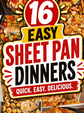 Looking for the best Sheet Pan Dinners to simplify your evenings? These Sheet Pan Dinners Recipes are packed with flavor, require minimal prep, and make cleanup incredibly easy. From Chicken Dinner Recipes and juicy pork chops to shrimp, sausage, and hearty Parmesan Crusted Chicken, this roundup is filled with Family Dinner favorites everyone will love. Whether you're planning Meal Prep For The Week, searching for Quick Dinner Ideas, Cheap Dinners For A Family, or easy One Pan Dinners Easy, these Sheet Pan Recipes deliver every time. Save these Easy Sheet Pan Meals, Sheet Pan Dinner Ideas, and Family Friendly Sheet Pan Meals for delicious oven meals all year long.