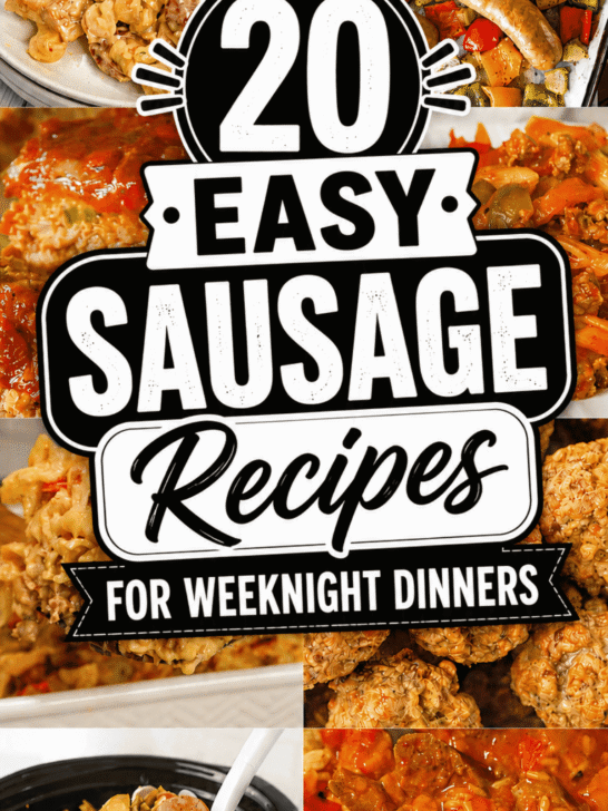 Need fresh dinner inspiration? These 20 Easy Sausage Recipes for Weeknight Dinners are packed with family favorites that are quick, hearty, and budget friendly. From Ground Sausage Recipes For Dinner and Easy One Pot Sausage And Rice to Cajun Sausage Pasta, Kielbasa And Potatoes, Italian Sausage And Peppers, Sausage Potato Soup, sheet pan meals, casseroles, and Dump And Go Crockpot Dinners, this collection has something for every craving. Whether you're searching for Healthy Dinner Recipes, Cheap Dinners For A Family, Quick Dinner Ideas, Easy Pasta Dinner Ideas, Sausage Dinner Recipes, or Simple Sausage Recipes, these easy meals make busy nights so much easier while delivering big flavor everyone will love.
