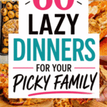 Need fresh Weeknight Dinner Ideas that everyone will actually eat? This collection of 60 Lazy Dinners is packed with Easy Weeknight Dinners, Quick Dinner Ideas, Kid Friendly Dinners, and Easy Dinner Recipes For Family that make busy nights so much easier. You'll find everything from cheesy casseroles and skillet meals to Dump And Go Crockpot Dinners, hearty pasta dishes, simple chicken recipes, and budget-friendly favorites. Whether you're searching for Cheap Dinners For A Family, Easy Supper Recipes, Dinner Ideas Recipes, or Go To Dinners, this roundup is full of delicious inspiration your picky eaters will request again and again. Save it now for your next family meal plan!