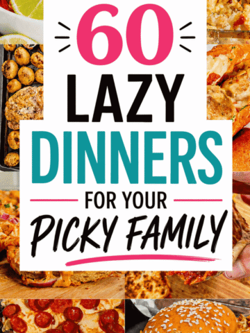 Need fresh Weeknight Dinner Ideas that everyone will actually eat? This collection of 60 Lazy Dinners is packed with Easy Weeknight Dinners, Quick Dinner Ideas, Kid Friendly Dinners, and Easy Dinner Recipes For Family that make busy nights so much easier. You'll find everything from cheesy casseroles and skillet meals to Dump And Go Crockpot Dinners, hearty pasta dishes, simple chicken recipes, and budget-friendly favorites. Whether you're searching for Cheap Dinners For A Family, Easy Supper Recipes, Dinner Ideas Recipes, or Go To Dinners, this roundup is full of delicious inspiration your picky eaters will request again and again. Save it now for your next family meal plan!