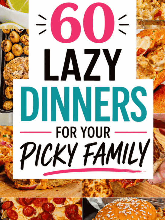 Need fresh Weeknight Dinner Ideas that everyone will actually eat? This collection of 60 Lazy Dinners is packed with Easy Weeknight Dinners, Quick Dinner Ideas, Kid Friendly Dinners, and Easy Dinner Recipes For Family that make busy nights so much easier. You'll find everything from cheesy casseroles and skillet meals to Dump And Go Crockpot Dinners, hearty pasta dishes, simple chicken recipes, and budget-friendly favorites. Whether you're searching for Cheap Dinners For A Family, Easy Supper Recipes, Dinner Ideas Recipes, or Go To Dinners, this roundup is full of delicious inspiration your picky eaters will request again and again. Save it now for your next family meal plan!