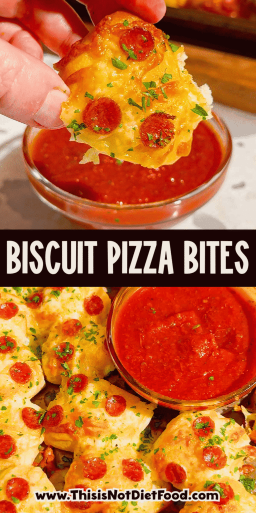 Looking for an easy pizza appetizer everyone will love? These Biscuit Pizza Bites are the perfect bite-sized snack made with refrigerated biscuit dough, mozzarella cheese, mini pepperoni, garlic butter, and fresh parsley. They're crispy, cheesy, buttery, and ready in under 30 minutes, making them ideal for easy appetizer recipes, game day snacks, party food ideas, after school snacks, quick dinner ideas, kid friendly meals, and finger food recipes. Serve them with pizza sauce, ranch, or garlic dipping sauce for the ultimate crowd-pleasing treat. Whether you're planning a family movie night, holiday party, football gathering, or need a simple weeknight recipe, these homemade pizza bites are guaranteed to disappear fast. Save this easy pizza snack recipe for your next party, potluck, or busy weeknight dinner!