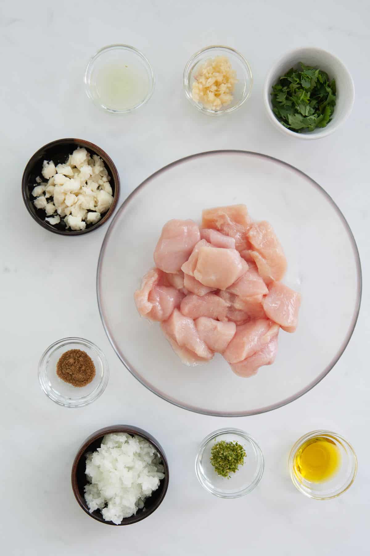 cilantro lime chicken ingredients on the kitchen counter