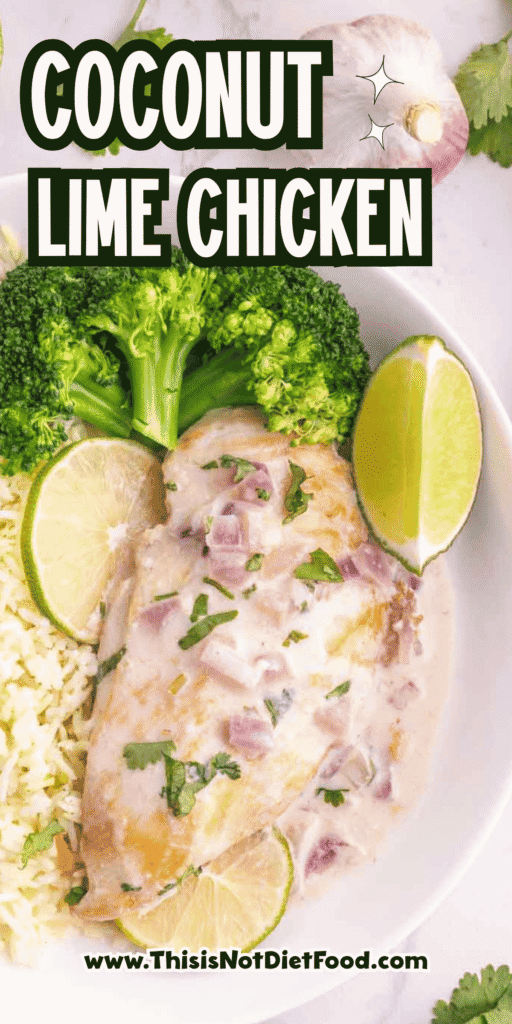 Looking for an easy Coconut Lime Chicken recipe that's packed with fresh, tropical flavor? This creamy Coconut Chicken Recipe combines juicy pan-seared chicken breasts with rich coconut milk, fresh lime juice, garlic, ginger, and cilantro for a quick 30 Minute Chicken Dinner the whole family will love. Perfect for busy weeknights, this Creamy Coconut Chicken is delicious served over rice, quinoa, or vegetables for a satisfying one-pan meal. If you love Easy Chicken Recipes, Skillet Chicken Recipes, Chicken Dinner Ideas, Coconut Milk Recipes, and flavorful Weeknight Dinner Recipes, save this tropical-inspired dish for your next family dinner or meal prep rotation!