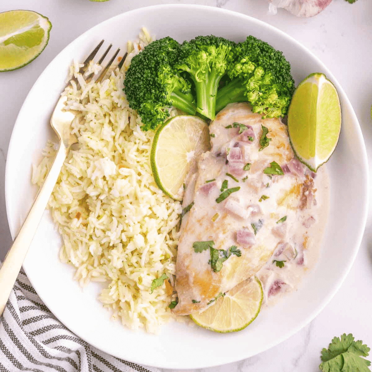 Looking for an easy Coconut Lime Chicken recipe that's packed with fresh, tropical flavor? This creamy Coconut Chicken Recipe combines juicy pan-seared chicken breasts with rich coconut milk, fresh lime juice, garlic, ginger, and cilantro for a quick 30 Minute Chicken Dinner the whole family will love. Perfect for busy weeknights, this Creamy Coconut Chicken is delicious served over rice, quinoa, or vegetables for a satisfying one-pan meal. If you love Easy Chicken Recipes, Skillet Chicken Recipes, Chicken Dinner Ideas, Coconut Milk Recipes, and flavorful Weeknight Dinner Recipes, save this tropical-inspired dish for your next family dinner or meal prep rotation!