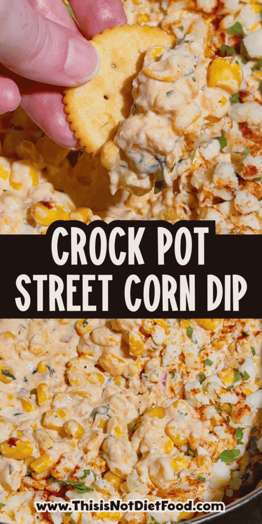 Looking for the ultimate Crock Pot Street Corn Dip recipe? This creamy Slow Cooker Mexican Street Corn Dip is loaded with frozen corn, cream cheese, pepper jack, sour cream, Cotija cheese, cilantro, lime, and smoky spices for an irresistible appetizer everyone will love. Perfect for Crockpot Dip Recipes, Game Day Food, Football Party Food, Cinco de Mayo Recipes, Easy Party Dips, Corn Dip Recipes, Slow Cooker Appetizers, Hot Cheese Dip, and Mexican Appetizers. Serve it with tortilla chips, crackers, or fresh veggies for an easy crowd-pleasing snack. Whether you're hosting a party, potluck, BBQ, or holiday gathering, this cheesy street corn dip is a simple make-ahead recipe that's guaranteed to disappear fast.