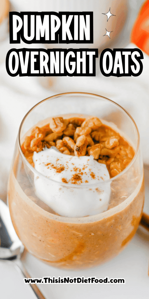 Looking for an easy, healthy breakfast that tastes like fall? These Pumpkin Overnight Oats are creamy, satisfying, and packed with cozy pumpkin pie spice, real pumpkin puree, protein powder, and hearty old fashioned oats for the perfect make-ahead meal. This Pumpkin Overnight Oats Recipe is ideal for meal prep, busy mornings, and anyone searching for high protein overnight oats, healthy pumpkin breakfast ideas, fall breakfast recipes, pumpkin oatmeal, or easy overnight oats with pumpkin puree. Top with vanilla Greek yogurt, nuts, chocolate chips, or maple syrup for a customizable breakfast that's filling, delicious, and ready to grab straight from the fridge all week long.
