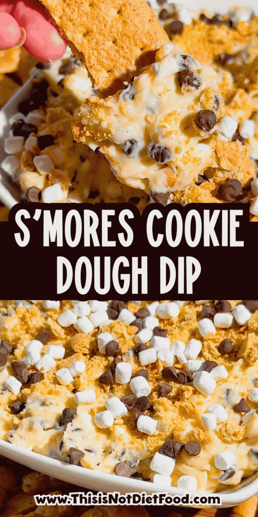 Looking for the ultimate S'mores Cookie Dough Dip to impress a crowd? This easy no bake dessert dip is rich, creamy, and loaded with mini chocolate chips, graham cracker crumbs, and marshmallows for that classic campfire flavor everyone loves. Perfect for Dessert Dips, No Bake Desserts, Easy Party Desserts, Cookie Dough Dip, S'mores Dessert Recipes, Summer Dessert Ideas, Sweet Dip Recipes, Holiday Dessert Ideas, Potluck Desserts, Game Day Desserts, Easy Dessert Recipes, and Fun Family Treats. Serve it with graham crackers, vanilla wafers, pretzels, strawberries, or apple slices for an irresistible dessert platter that's ready in only 10 minutes. Save this quick and easy dessert recipe for your next party, BBQ, movie night, or family gathering!