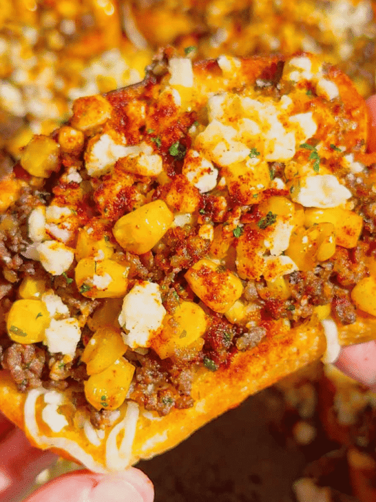 Need an easy dinner that's guaranteed to disappear fast? These Street Corn Beef Garlic Toasts combine crispy Texas garlic toast with seasoned ground beef, smoky street corn, melty mozzarella, tangy Cotija cheese, and a creamy lime sauce for the ultimate family meal. This easy ground beef recipe is perfect for busy weeknights, game day appetizers, party snacks, or quick comfort food dinners. If you're searching for easy dinner recipes, garlic bread recipes, ground beef dinner ideas, Texas toast recipes, Mexican-inspired recipes, street corn recipes, cheesy beef recipes, easy appetizer ideas, or family-friendly meals, this delicious recipe is packed with bold flavor, simple ingredients, and is ready in just 35 minutes. Save this recipe for your next easy weeknight dinner!