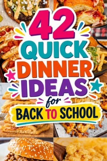 Make school nights easier with 42 Quick Dinner Ideas for Back to School, packed with Weeknight Dinner Ideas, Simple Dinner Ideas, and Quick And Easy Dinner Recipes for busy families. When you're wondering What's For Dinner Tonight, turn to these Fast Easy Meals for evenings filled with homework, sports, and activities. Find Kid Friendly Dinners, School Day Dinner Ideas, Easy Dinners Kids Will Like, and Easy Dinner Ideas For Picky Eaters Families, plus Dinner On A Budget inspiration. From comforting casseroles to Meaty Meals Dinners, these Easy Weeknight Meals For Families include 30 Minute Or Less Meals, Easy Dinners With Few Ingredients, Quick Supper Recipes, and Easy Homemade Recipes. Save these Weekly Dinner Ideas For Family for simple, satisfying school-night meals all year long!