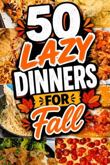 Save these 50 Lazy Dinners for Fall when you need cozy food without spending all evening in the kitchen. This collection is packed with Easy Fall Dinners, Fall Dinner Recipes, Fall Comfort Food, hearty casseroles, Crockpot Recipes, soups, pasta dishes, sandwiches, and simple family favorites. These Easy Lazy Dinner Ideas are perfect for busy school nights, Quick Week Day Dinners, or nights when What's For Dinner Tonight feels impossible. Find Lazy Dinners For Family, Fast Family Meals, Few Ingredient Dinners, Throw Together Meals, One Pan Meals, Slow Cooker Dinner ideas, and Cheap Family Dinners. From Fall Soups and Hamburger Casserole to cozy pasta and pizza, these Lazy Meals Dinners make autumn cooking easy. Save this roundup for October Dinners and November Dinner inspiration!
