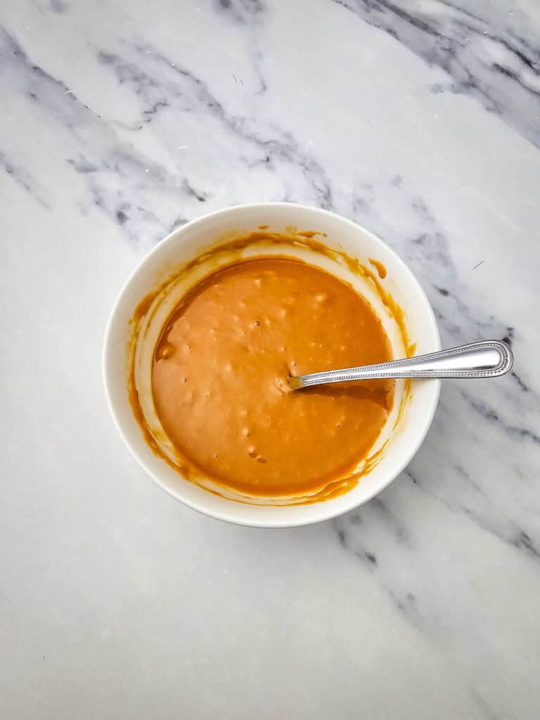 melted caramel in a bowl