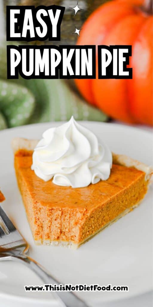 This Easy Pumpkin Pie Recipe is the perfect classic fall dessert for Thanksgiving, Christmas, or any cozy autumn gathering! Made with pumpkin puree, sweetened condensed milk, eggs, pumpkin pie spice, and a convenient store bought pie crust, this Homemade Pumpkin Pie is incredibly simple to prepare. If you're looking for Easy Pumpkin Desserts, Thanksgiving Pie Recipes, Pumpkin Puree Recipes, or Fall Baking Ideas, this creamy pie is a must-try. The smooth Pumpkin Pie Filling is warmly spiced and bakes up perfectly in a flaky golden crust. It's an Easy Thanksgiving Dessert that's great for beginner bakers and holiday entertaining. Save this Classic Pumpkin Pie Recipe for your Thanksgiving menu, fall baking list, or whenever you're craving an Easy Pumpkin Dessert that's rich, creamy, and full of pumpkin spice flavor!